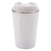 Kuber Industries Stainless Steel Insulated Coffee Cup With Sipper Mouth|Travel Coffee Mug "380 ML"|White|